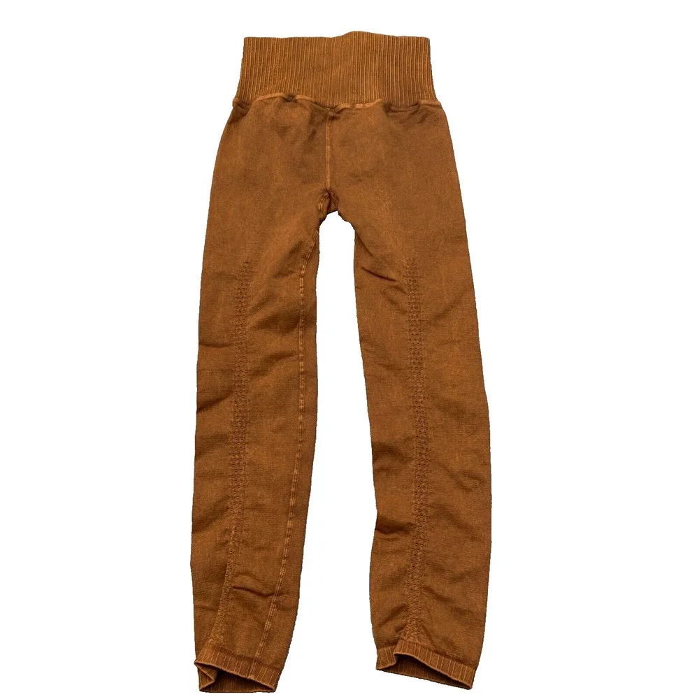 Free People Movement Good Karma Leggings High Waisted Stretch Brown Size XS/S‎